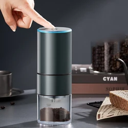 PARACITY Stainless Steel Bean Grinder Household Small Automatic Coffee Blue Machine Portable Coffee Grinder Coffee Set