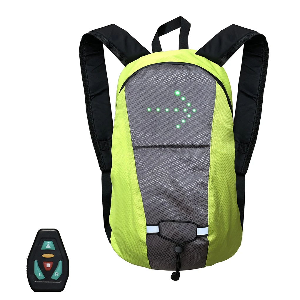 New Wireless Cycling Vest LED Turn Signal Light Cycling Backpack MTB Bike Bag Safety Reflective Warning Electric Scooter Vest