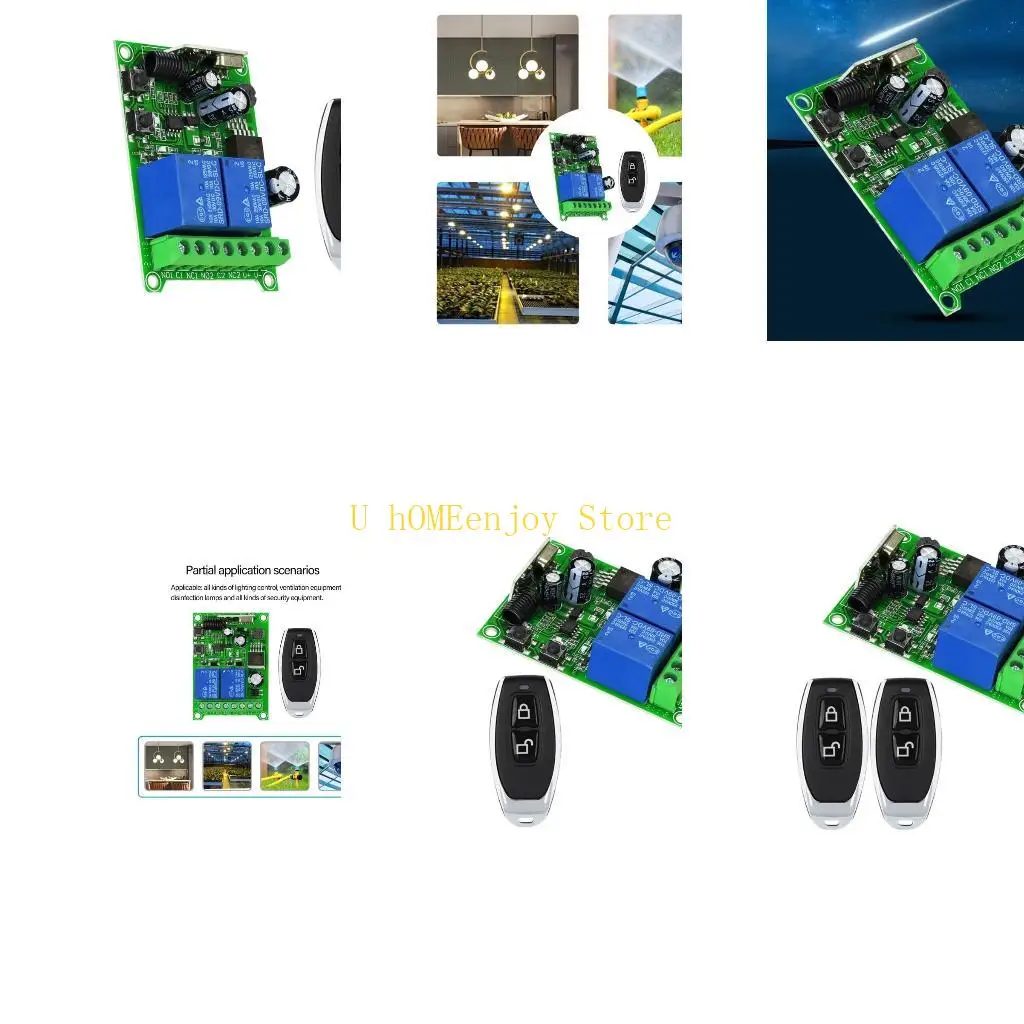 B0KF Intelligent 12/36V 315mhz Wireless Remote Control Switches for Lighting and Access Systems in Durability ABS Casing