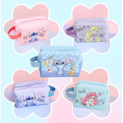 Bolsa de maquillaje Disney Stitch para niñas, bolsa bonita para mujer, servilleta sanitaria, cosméticos, llaves, auriculares, medicina, artículos diversos, bolsa de almacenamiento, regalo