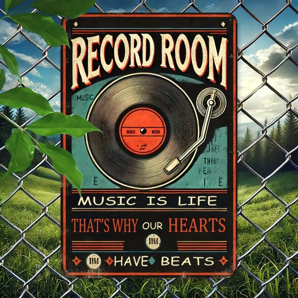 Retro Metal Sign Vintage Music Decor 12x8 Inch Aluminum Poster Wall Art For Home Bar
