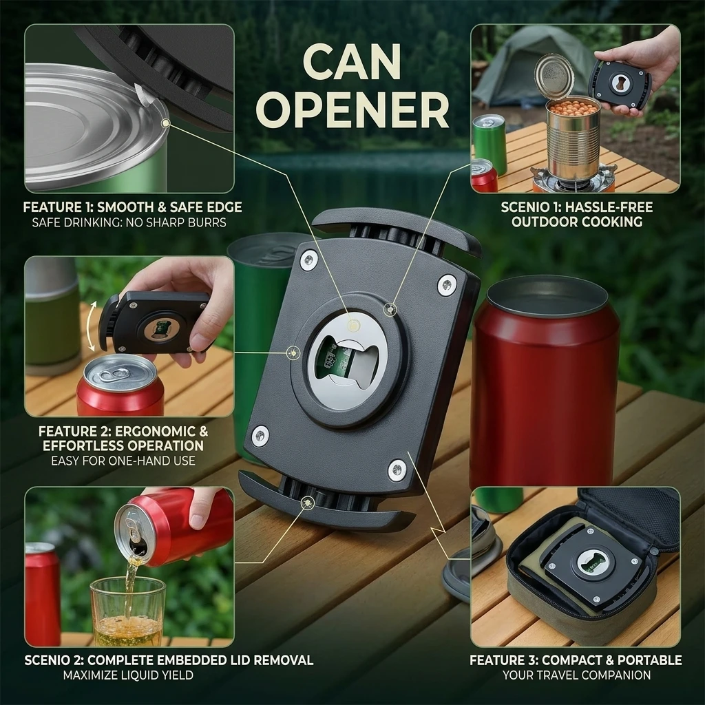 Multi-Functional Beer Bottle Opener Easy Pull Can Lid Cap Screw Opener Handy Kitchen Tool for Home And Bar