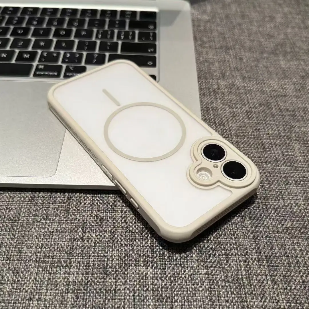 

Полупрозрачный матовый защитный магнитный чехол для iPhone 17, Air 16, 15, 14 Plus, 13, 12, 11 Pro Max, жесткий акриловый чехол Magsafe