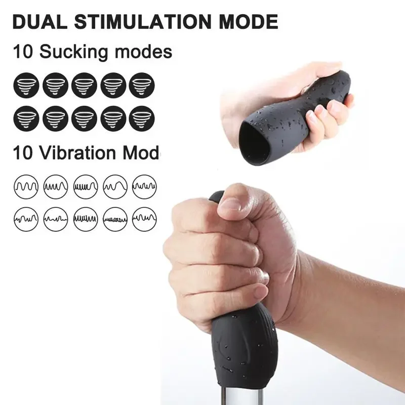 10 Modes Strong Men's Sucker Perinee Automatic Man Machine Cup Japanese Vagina Men Mastrubator Sucking Women Vibrator