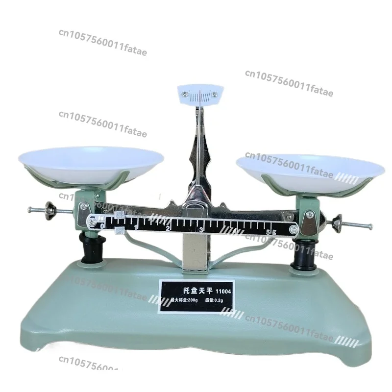 Balance Scale Chemical Physics Laboratory Teaching Tool,200g/0.2g Mechanical Tray Balance Scale with Weights