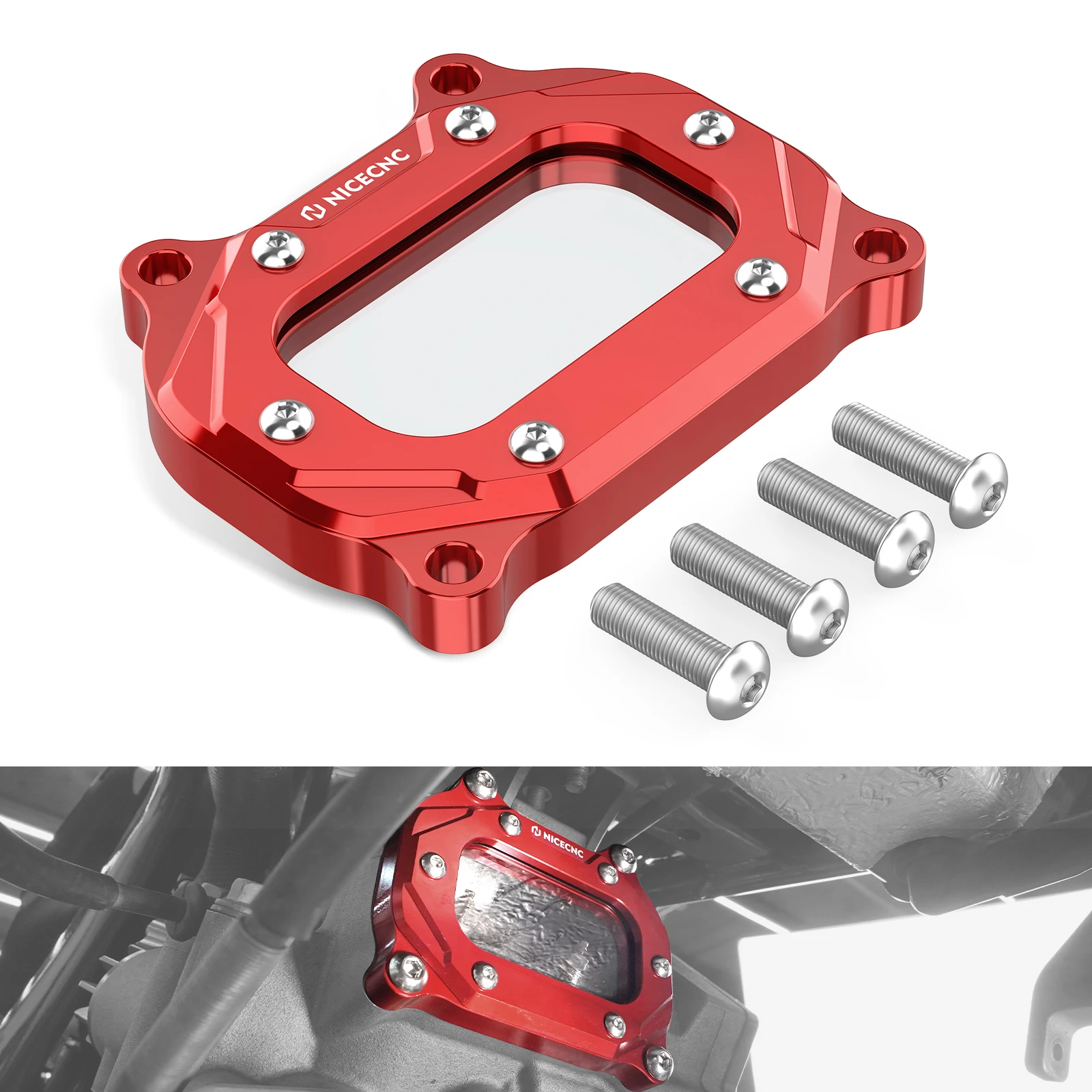 NICECNC Seitenabdeckung für Zylinderkopf für Yamaha Raptor 700 2006-2026 ATV, für Yamaha Raptor 700R 2009-2026, Grizzly 700, Kodiak – Detail 2