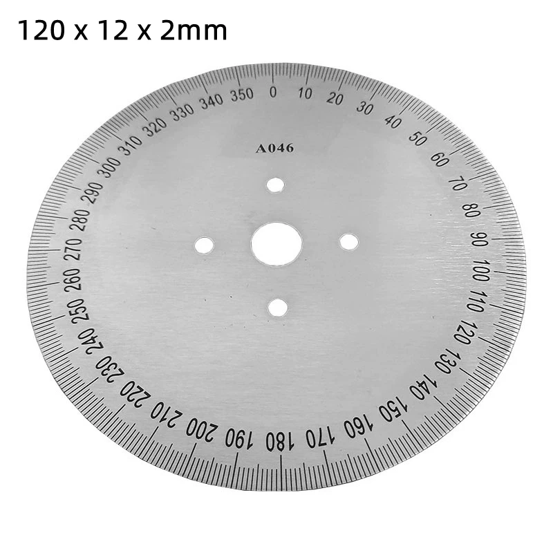 Outer Diameter 120mm Dial Scale Identification Dial Degree Graduated Circle Disk Protractor For Machine Tool Measurement Tools