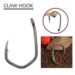 20pcs Carp Fishing Hooks With Micro Barbed High Carbon Steel PTFE Coating Claw Hook For Method Feeder Fish Accessories Tackle