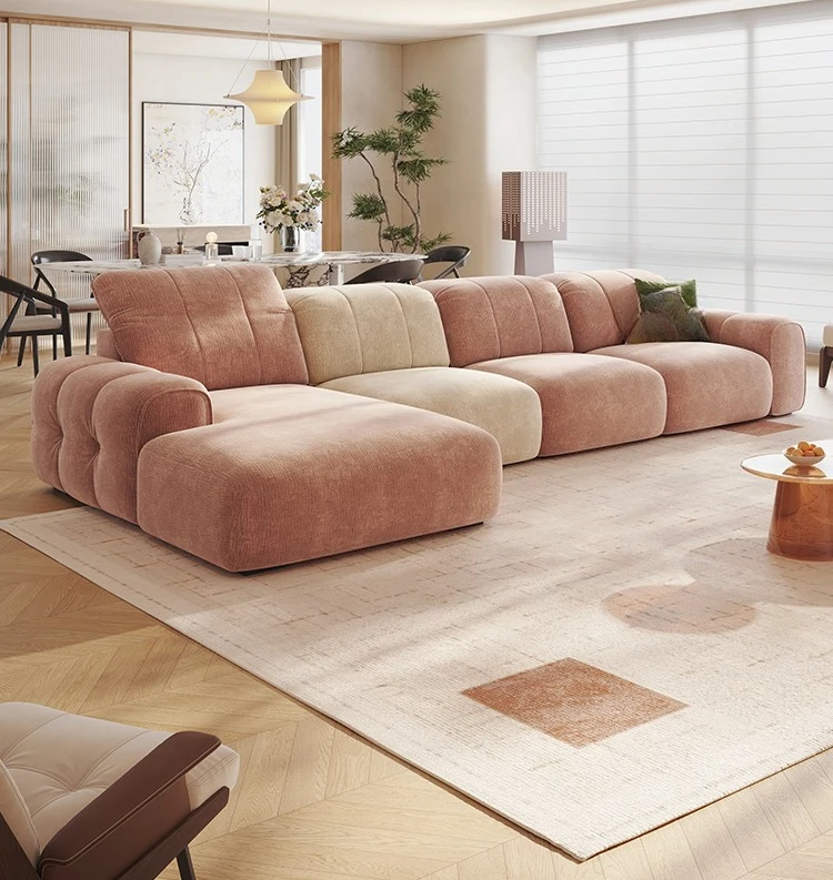 

Color matching cream wind anti-cat scratch living room fabric sofa cloth cover removable and washable