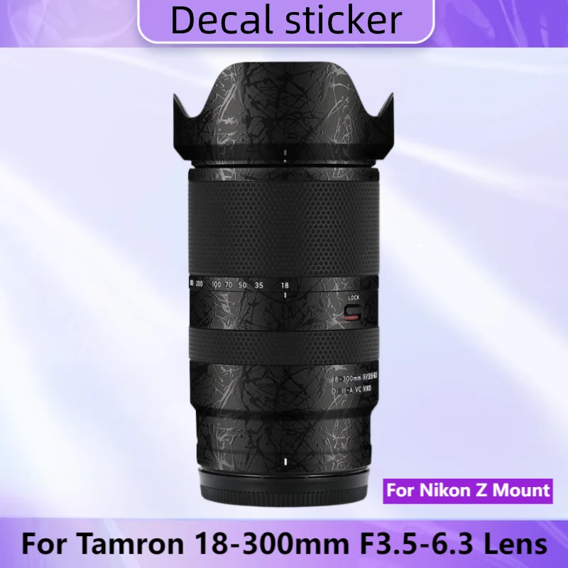 

For Tamron 18-300 F3.5-6.3 For Nikon Z Mount Lens Sticker 18300 Wrap Cover for Tamron 18-300mm F3.5-6.3 Lens Protective Skin