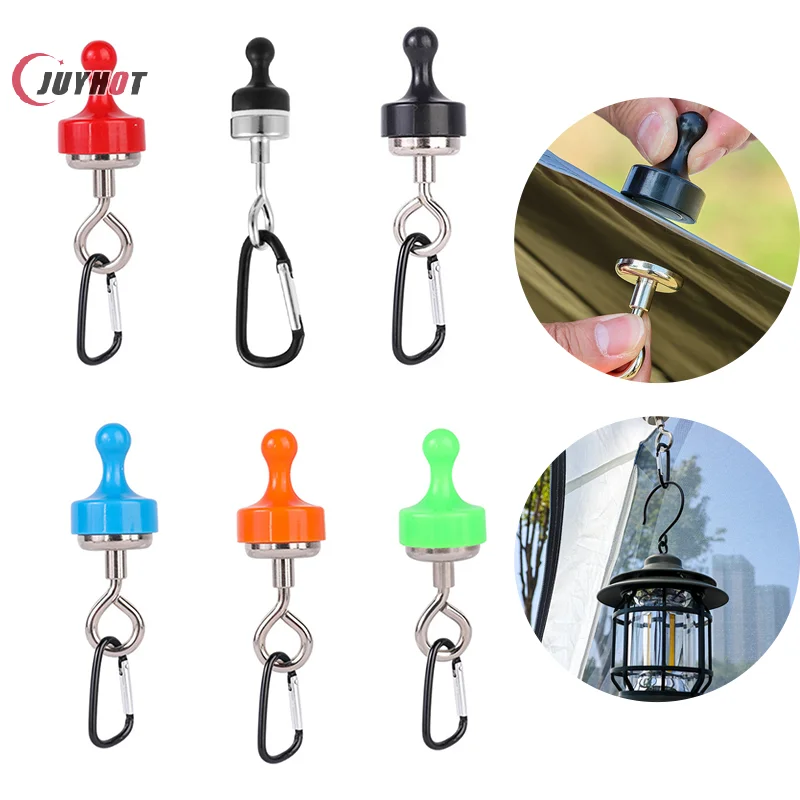 

Camping Tent Magnetic Hook Strong Magnetic Snap Clip Lock Buckle Outdoor Canopy Hanging Clasp Hooks Travel Tools