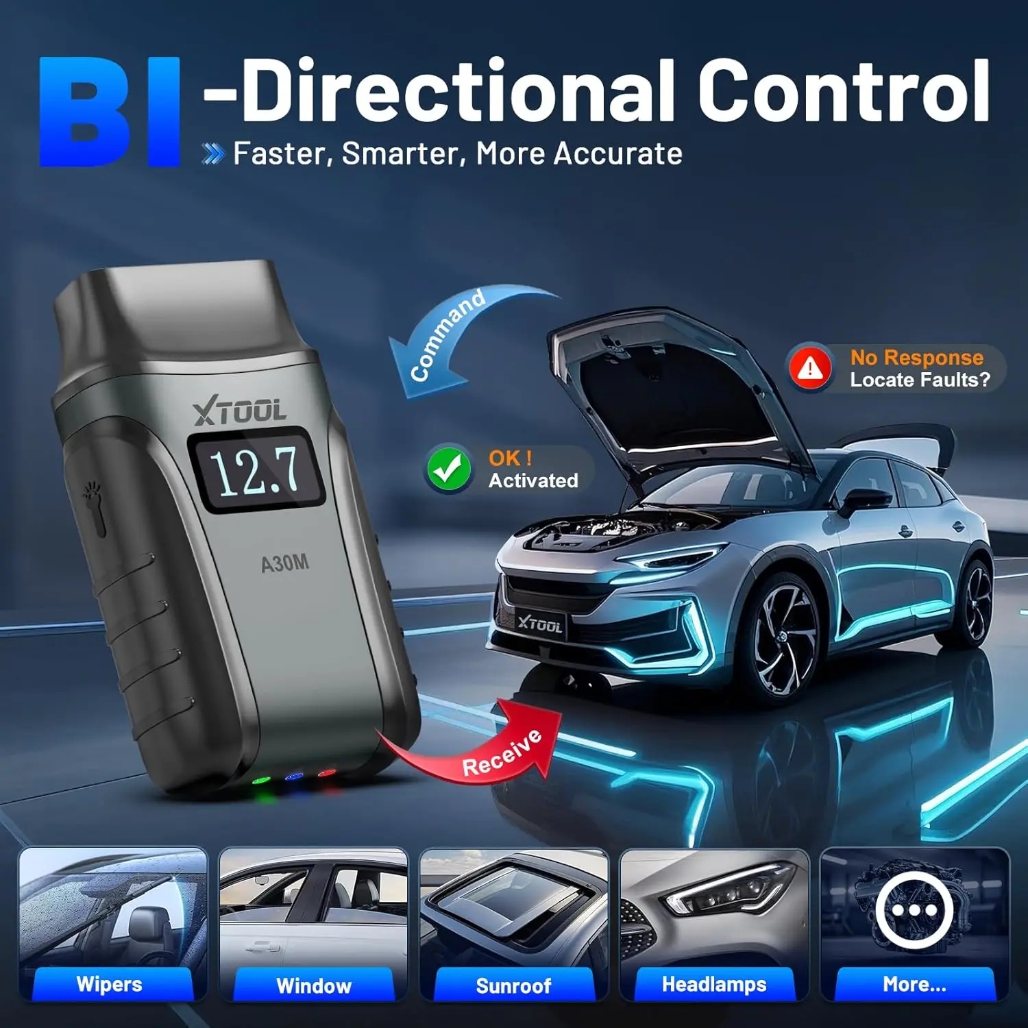 USA Stock XTOOL A30M Kit Anyscan Android Scanner Automotive Diagnostic Machine Appareil Diagnostic Bidirectional Scan Tool view 3