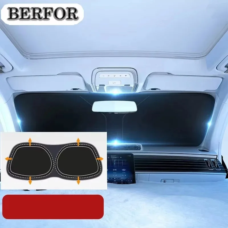 For Jaguar XJ X351 2010~2019 2011 2013 2015 Car Sun Visor Front Windshield Sunshade Heat Insulation Summer Cooling Accessories view 3