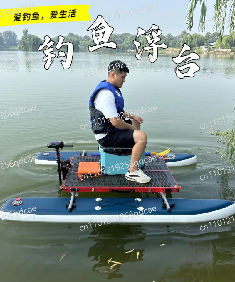 500 kg buoyancy pointed version Xiaozhang fishing float platform dual-purpose water and land fishing platform DIY float fishing
