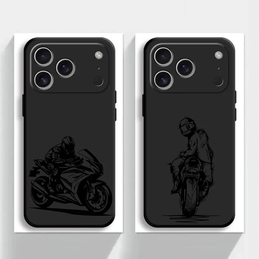 Sport-Motorradfahrer Handyhülle für Apple iPhone 17 Pro Max XR XS MAX 16 11 14 17e 12 15 Pro 7 8 13 Air