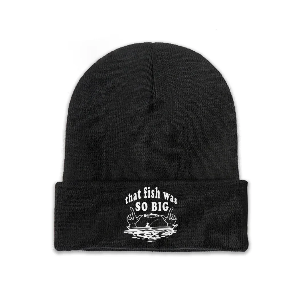 

Carp Fishing Fisher Skullies Beanies Caps So Big Fish Knitted Winter Warm Bonnet Hats Unisex Ski Cap
