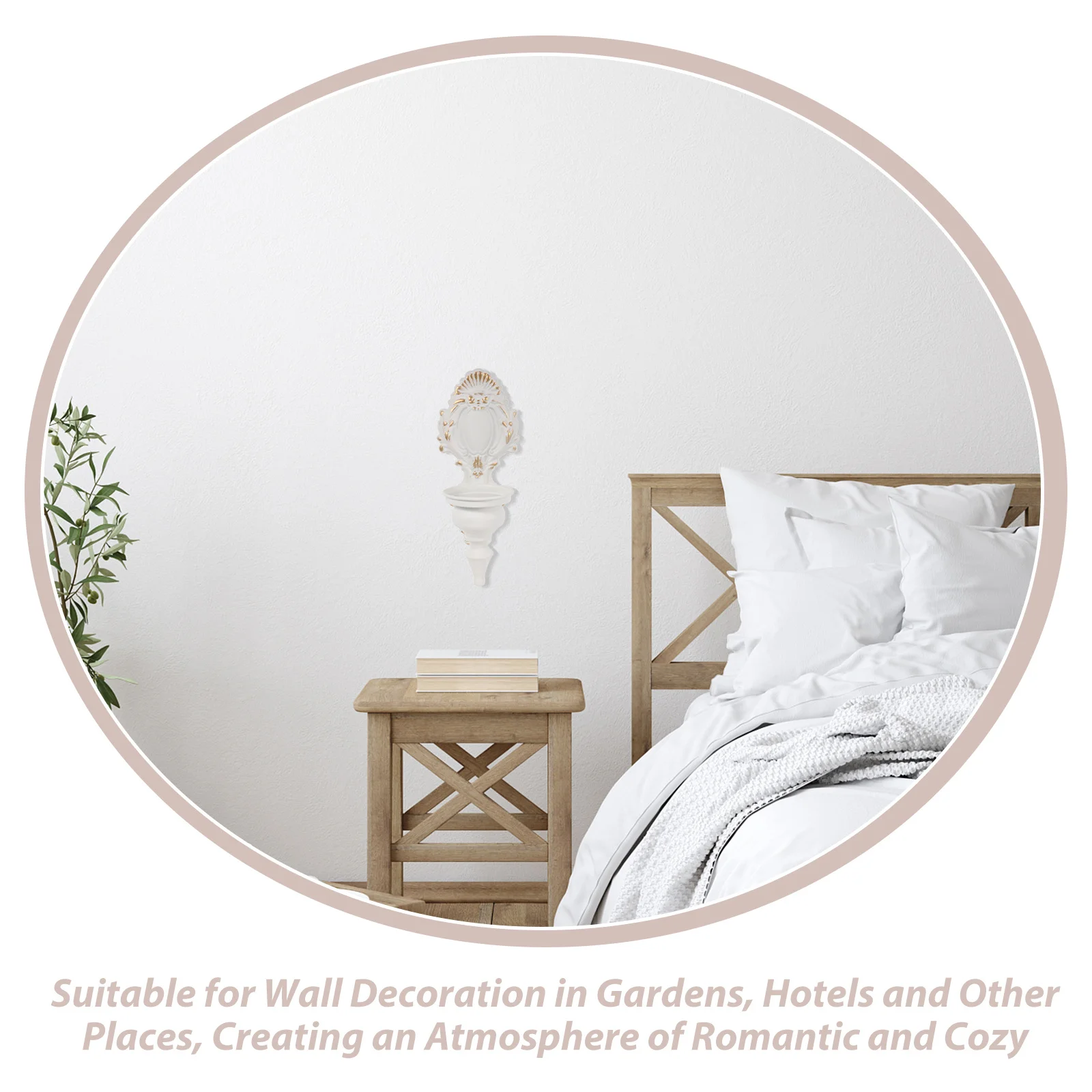 

Metal Wall Mount Holder European Style Iron Art Candlestick Holder Decorative for Home Office Living Room Party Wedding