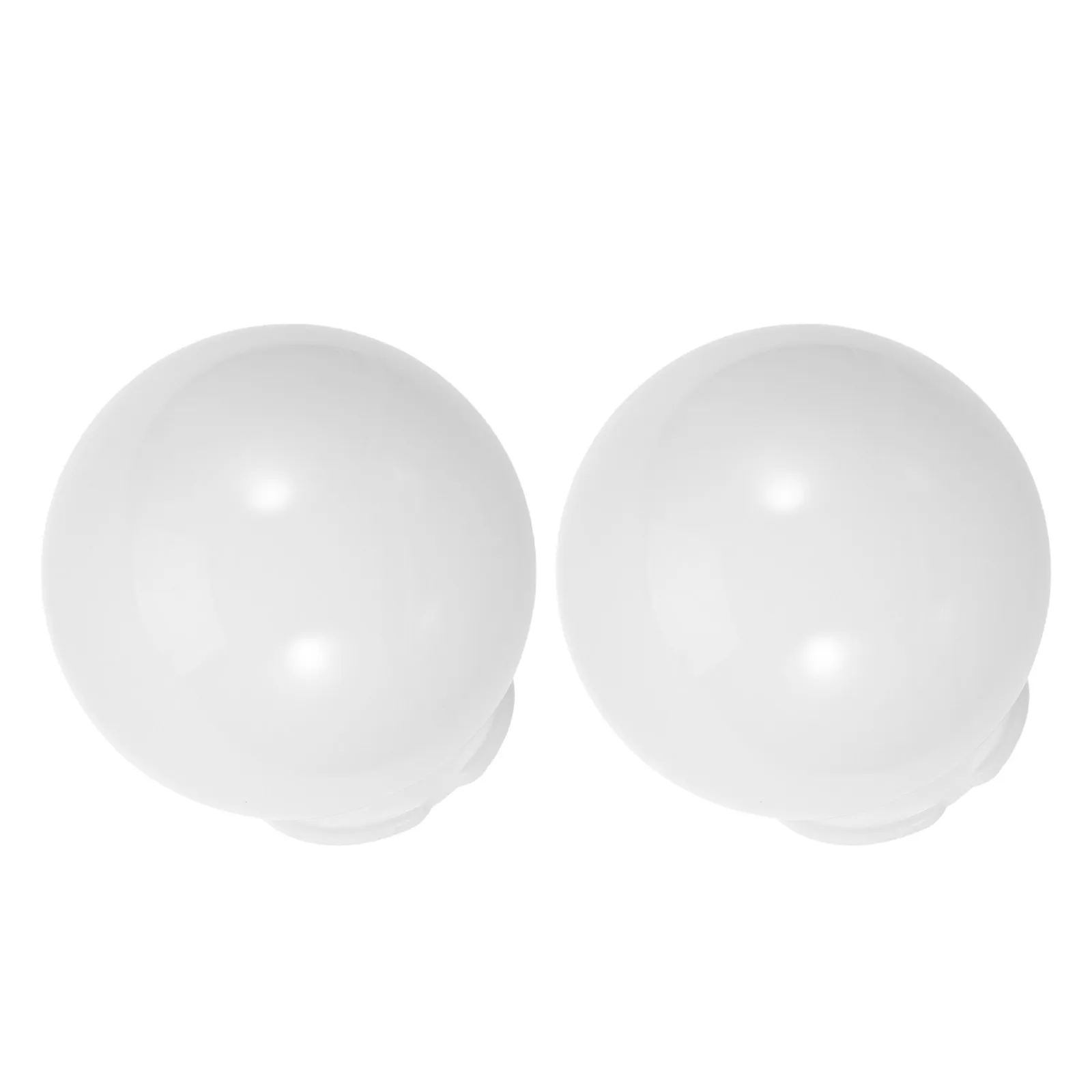 2Pcs Outdoor Globe Light Cover White Milk White Spherical Lamp Shade Replacement for Garden Patio Fence Post Courtyard