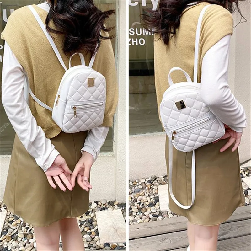 Rucksack für Frauen PU Leder Multifunktions Umhängetasche Damen Telefon Beutel Pack Luxus Marke Schulter Tasche Messenger Taschen – Detail 13