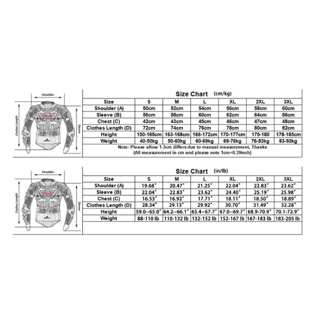 

HEROBIKER Full Body Protective Armer Jacket Spine Chest Protection