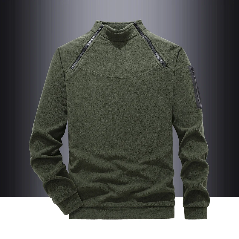 Hochwertiger Outdoor-Pullover für Herren, Sport, Freizeit, Fitness, Laufen, modisch und trendig, mit Fleece, vielseitiger warmer Hoodie für Herren