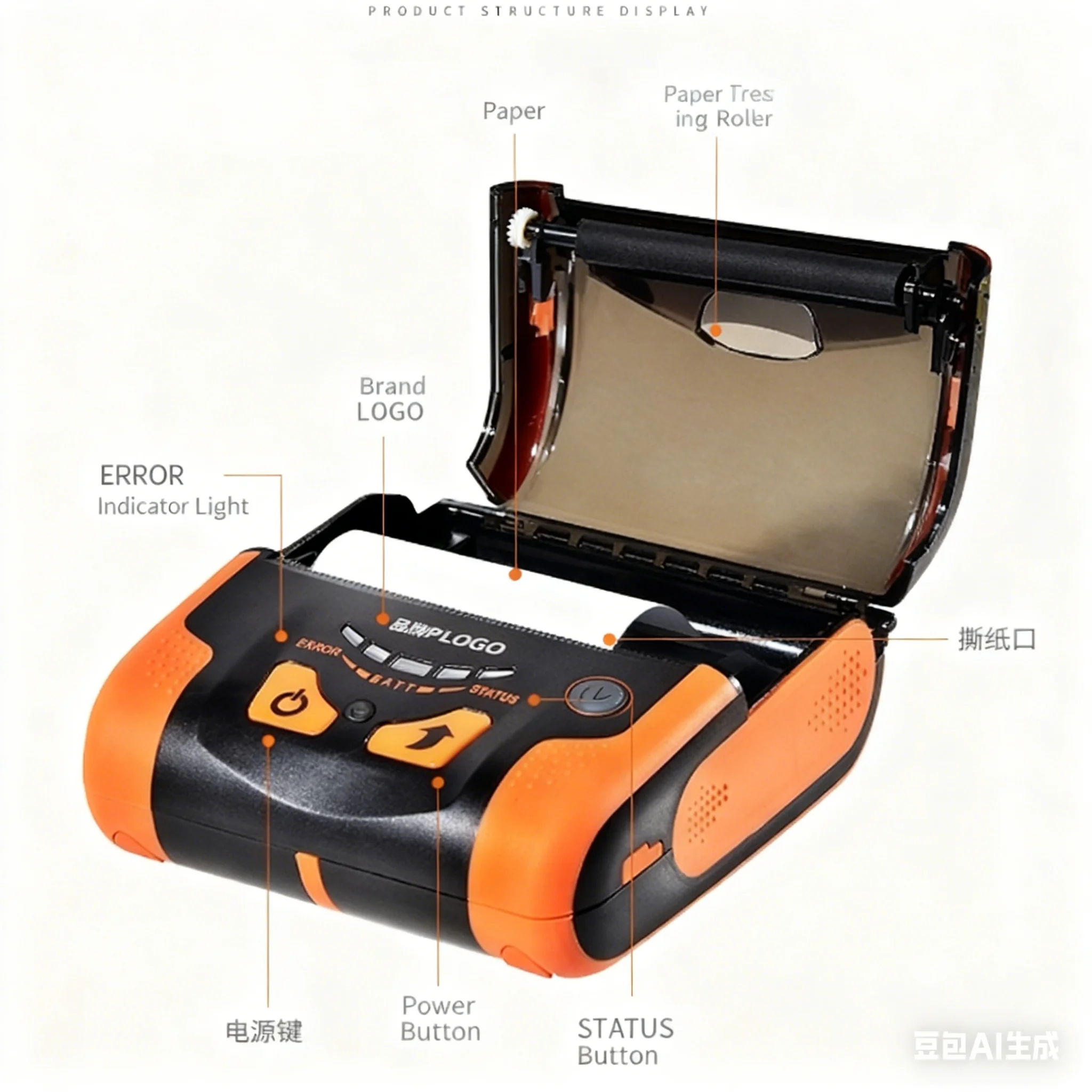 Mini Portable Thermal Printer 80mm Bluetooth WiFi USB Mobile Connectivity Thermal Printer for Business And POS