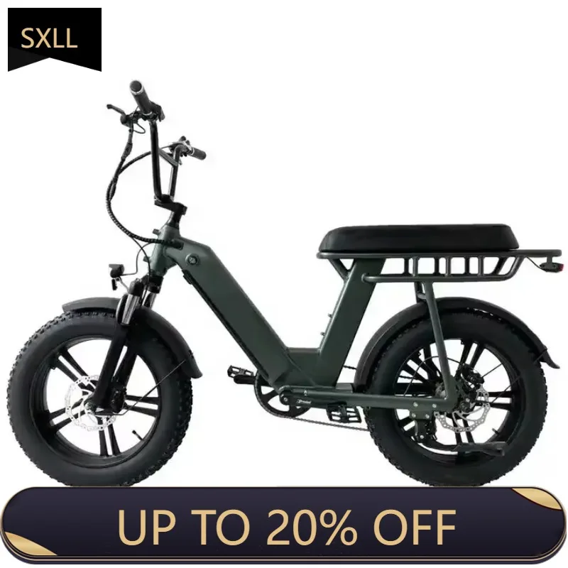 

SXLL High Speed Electric Bike 48V 500W 2 Wheel Ebike 20 Inch Fat Tire Electric Bike Adult Electric City Bike