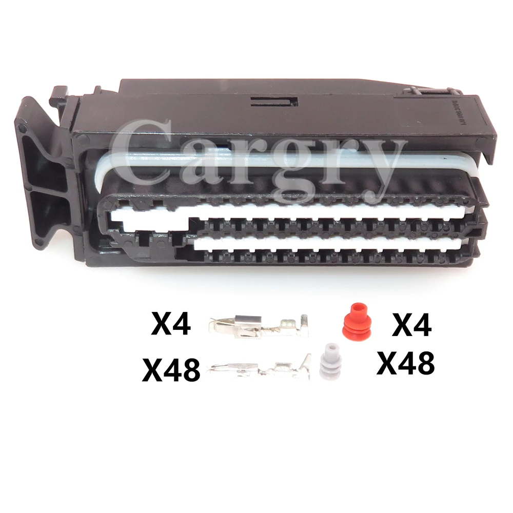 1 Set 52P Auto ECU Plug For Audi VW 1J0906380B 1393450-1 1393450-3 AC Assembly Car Engine Transmission Wave Box Socket