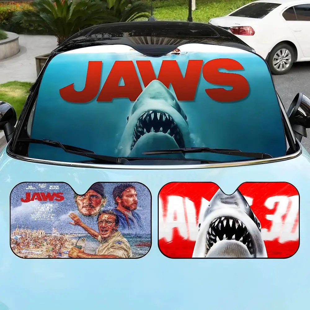 

J-JAWS Movie Personalized Windshield Sunshade Car Cover Sun Shade Auto Sun Visor Car-covers Car Solar Protection