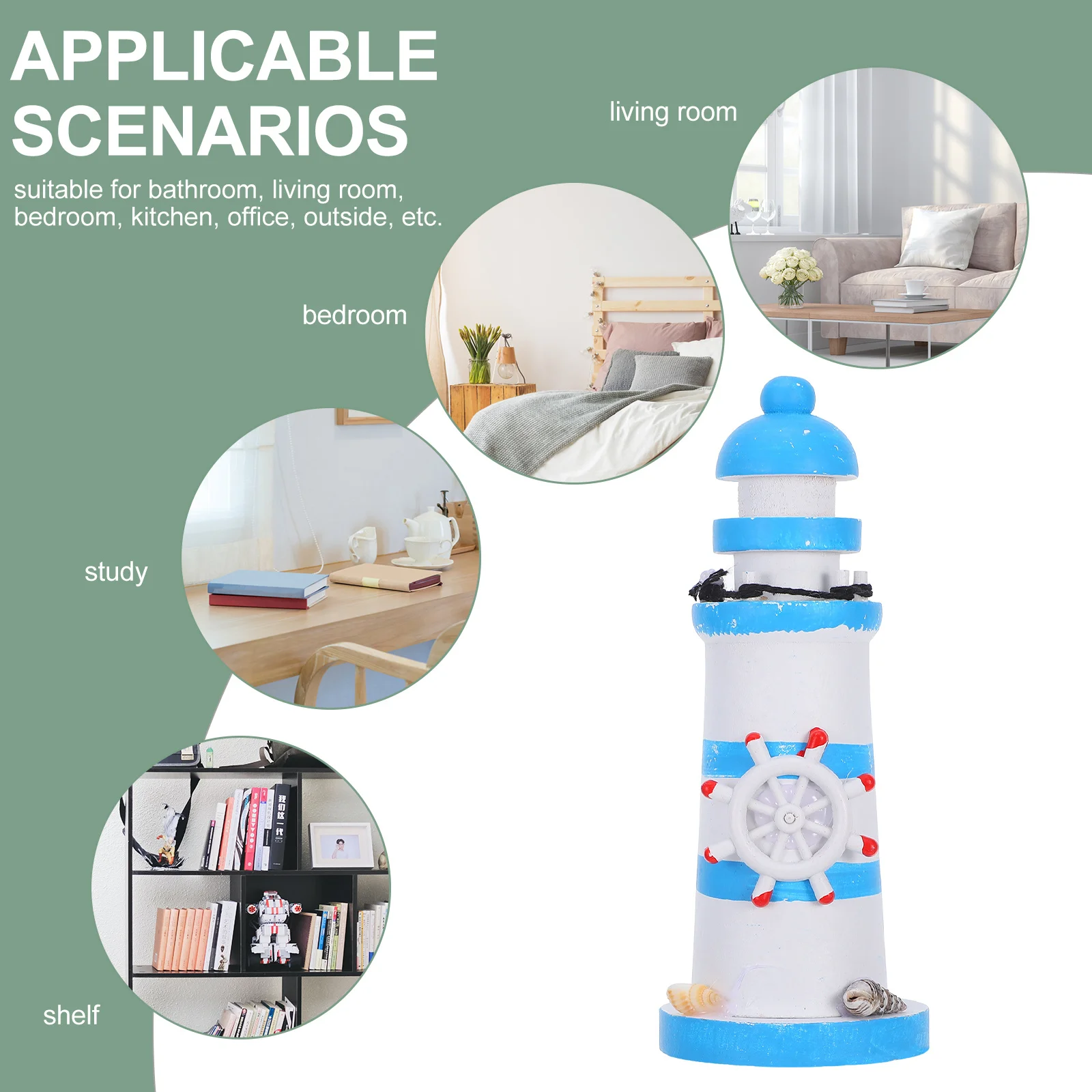 

Mediterranean Lighthouse Wood Lighthouse For Home Home Desktop Ornament Nautical Lighthouse Decoration