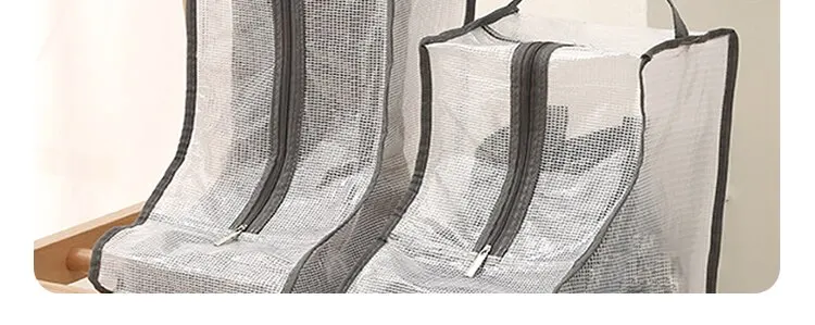 Schuhe Staubschutz Mesh Transparente Schuh- und Stiefel-Aufbewahrungstasche mit Reißverschluss Tragbarer Reise-Staub-Organizer Schutztasche – Detail 9