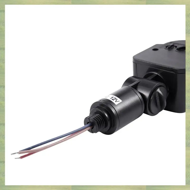 N15R-8X Outdoor 12V DC Automatic Infrared PIR Motion Sensor Switch For LED Light, Black