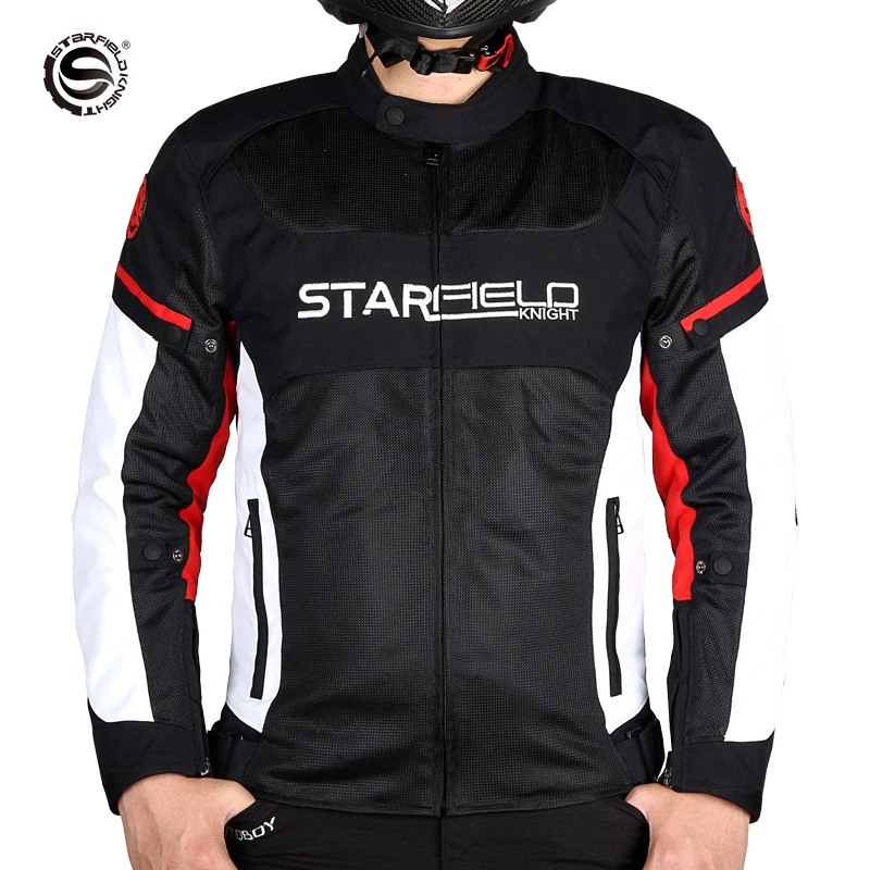 SFK Motorcycle Jacket  Ce Armor Protection Reflective Racing  Jacket Summer&Winter Detachable Cotton Liner Motocross Accessorie