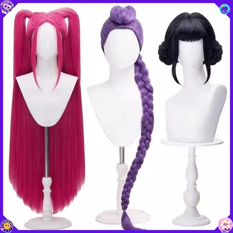 Kostum Bernyanyi KPop Rumi Mira Zoey White - Kostum Cosplay Pesta Halloween dengan Wig untuk Wanita, Gadis, Dewasa, dan Anak-anak