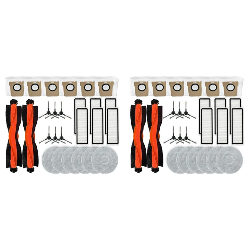 

ABMH-2 Set For Xiaomi Robot Vacuum X20 Max / D109GL Vacuum Cleaner Parts Main Side Brush Hepa Filter Mop Cloth Dust Bags