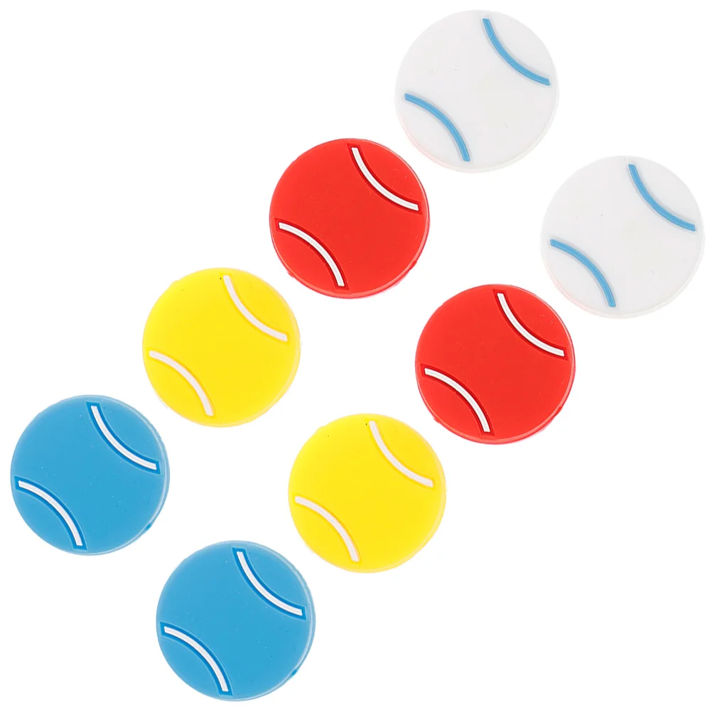 

8 Pcs Tennis Racket Shock Absorber Shocks Decorative Dampener Unique Dampers Silicone Vibration Flower Absorbers Dampeners