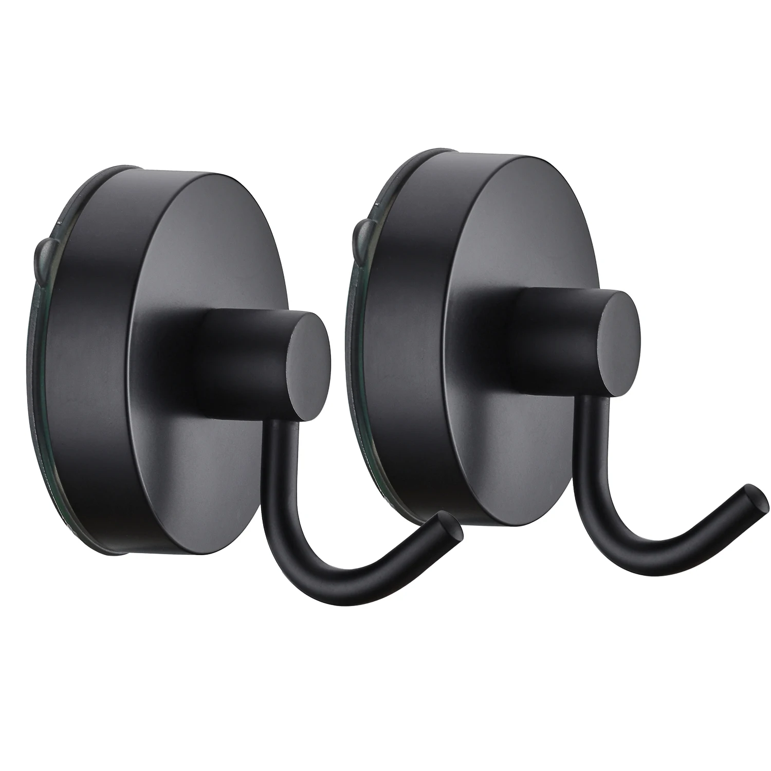 2PCS Black Vacuum Suction Cup Hooks Reusable Shower Hooks Punch-free Wall Hangers Towel Keys Coat Hook Home Bathroom Accessories