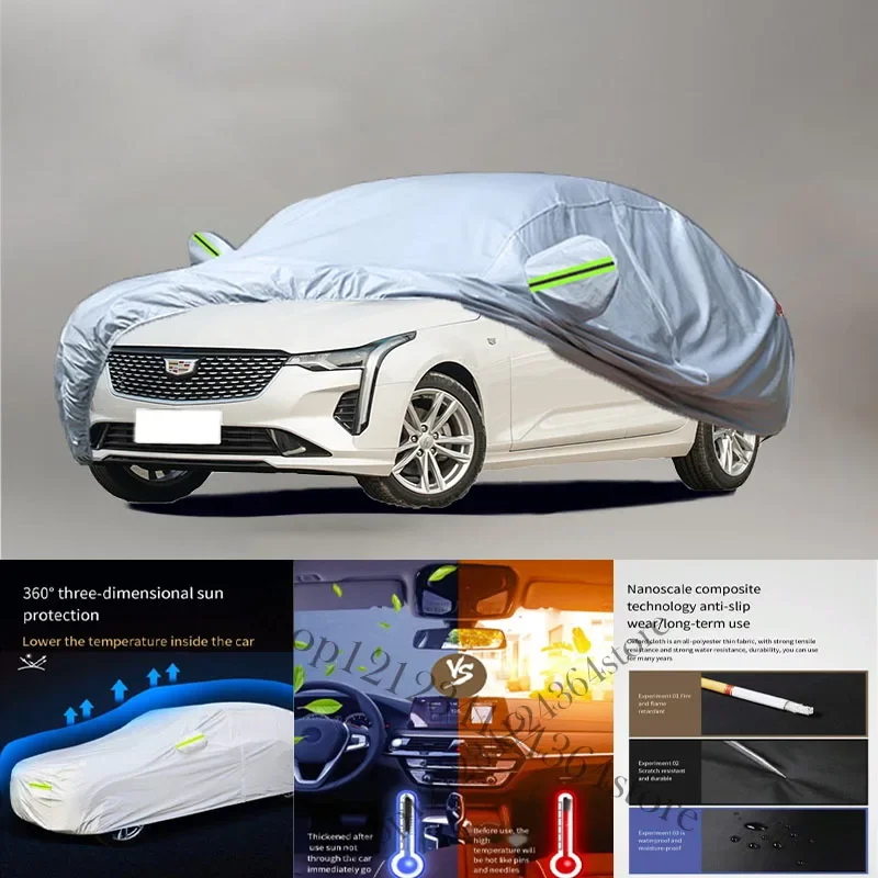 For Cadillac CT4 Auto Anti snow Anti dust Anti-uv Anti peeling paint And Anti Rainwater 210t car cover Car cover protection