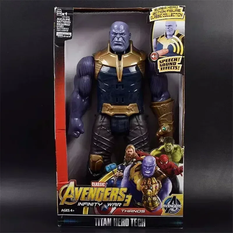 Figuras de acción de los vengadores de Marvel, muñecos de superhéroes de Pvc de 30cm, Endgame, Capitán justicia, sonido Led, regalo para niños