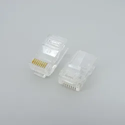 10/20/50pcs RJ-45 network cable module crystal plug CAT-5/5e 8 core gold-plated Ethernet network connector A7