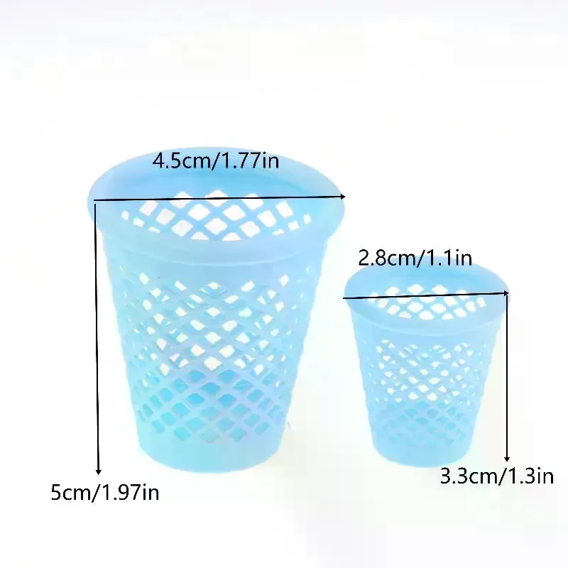 1/12 Dollhouse Mini Hollowed-out Trash Can Model Kitchen Funiture Accessories For Doll House Decor Kids Pretend Play Toys Gift