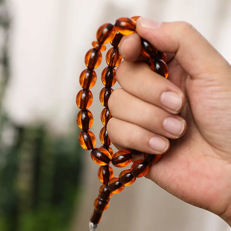 5PCS/Set 33pcs Glass Tassel Turkish Muslim Rosary Islamic Prayer Beads Bracelet for Women Jewelry Tasbih Tasbeeh Allah Mohammed
