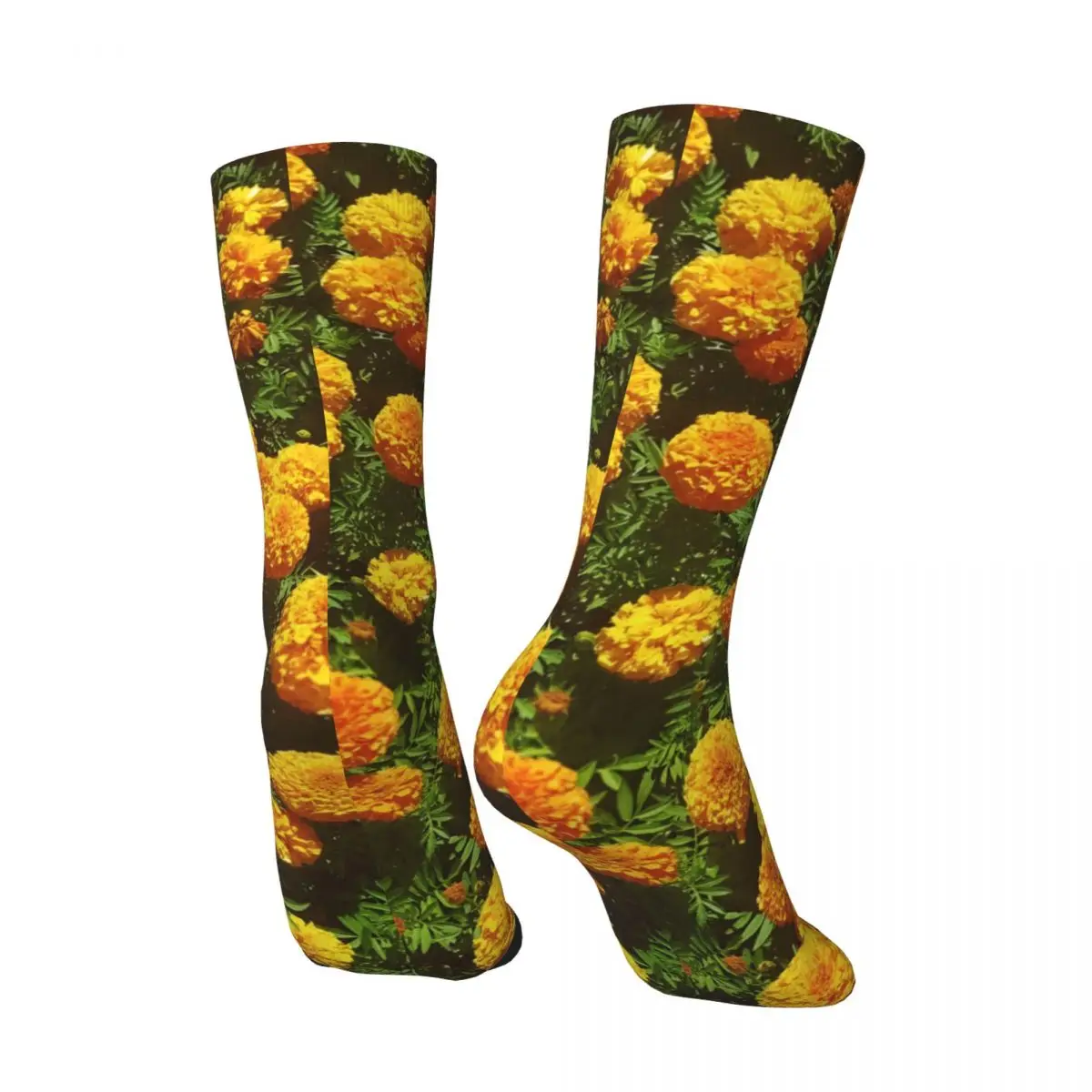 Retro Flower Wall Art Poster,Wallpaper,Photographic Print Men's compression Socks Unisex Street Style Pattern Printed Crew Sock