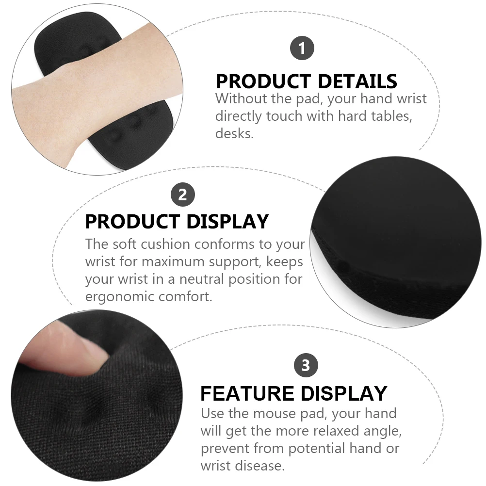 

Silicone Mouse Wrist Rest Support Pad Ergonomic Memory Cushion Prevent Wrist Pain Relieve Fatigue for Typing Mouse Gaming