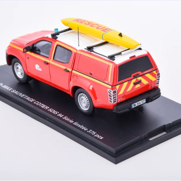 1:43 Resin RESCUE Car Model For D-MAX SECOURS EN MONTAGNE VLTT SAUVETAGE COTIER SDIS 64 07 04 Car Model Collection Gifts