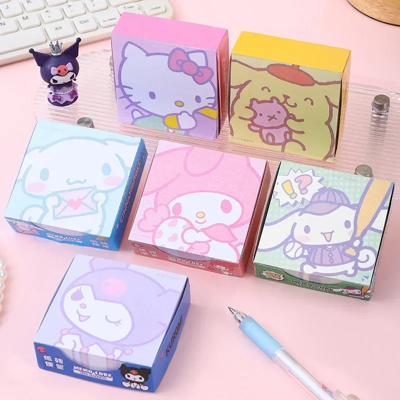 250 Sheets SanrioKawaii Anime HelloKitty Sticky Notes KuromiCinnamoroll Sticky Notes Thickened Student MyMelody Message Stickers