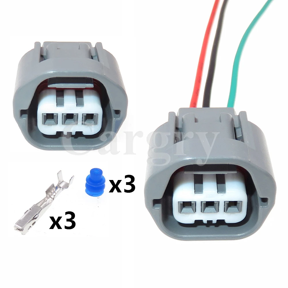 1 Set 3P 6189-0734 AC Assembly Car Elecric Wire Socket Automobile Plastic Housing Waterproof Plug Auto Cable Connector