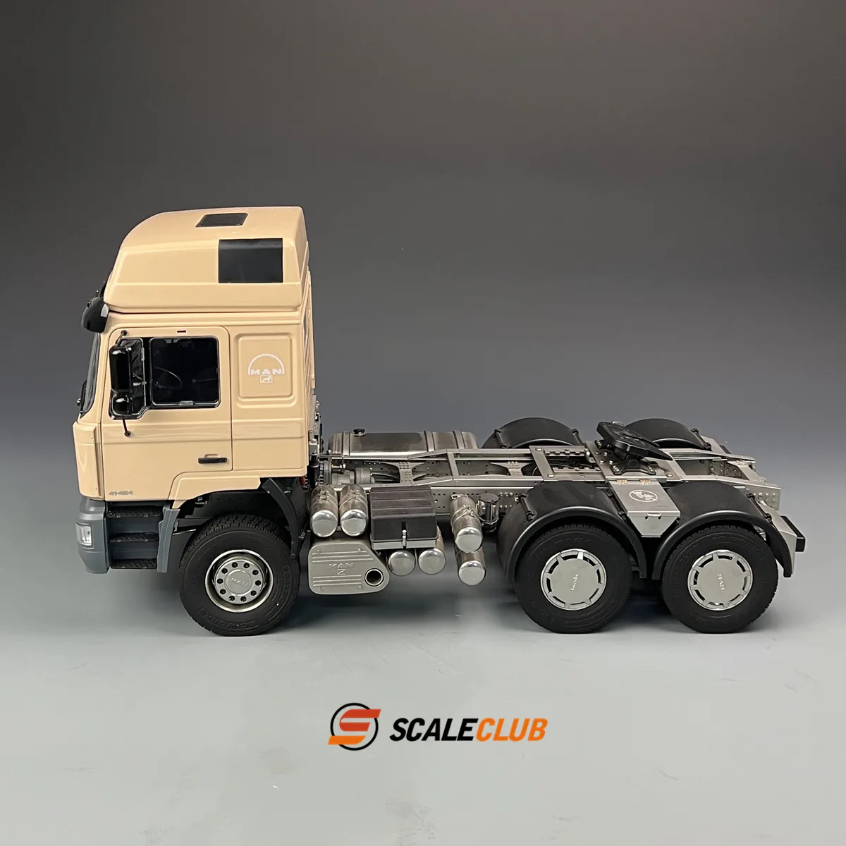 Scaleclub Model 1/14 For Tamiya MAN  Tractor Mud Head F2000 6x6 Full Metal Chassis  For Lesu Scania  Actros Volvo Car Parts