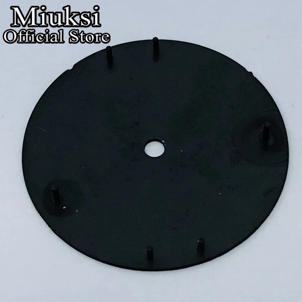 Miuksi 29mm black blue green silver watch dial luminous fit NH35 NH36 Miyota8215 DG2813 3804 movement