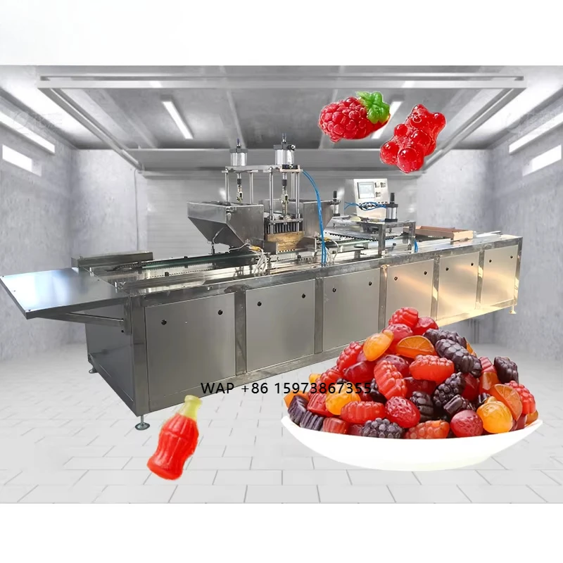 Máquina Depositadora de Dulces de Gelatina, Pectina y Carragenano, Línea Automática Completa para la Producción de Gomitas y Vitaminas